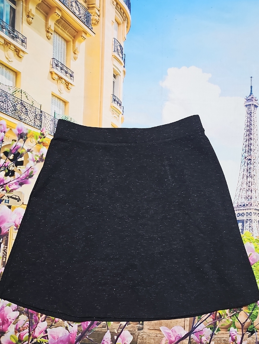 LOFT Black Mini Skirt with Multicolor Sparkle Size Small New